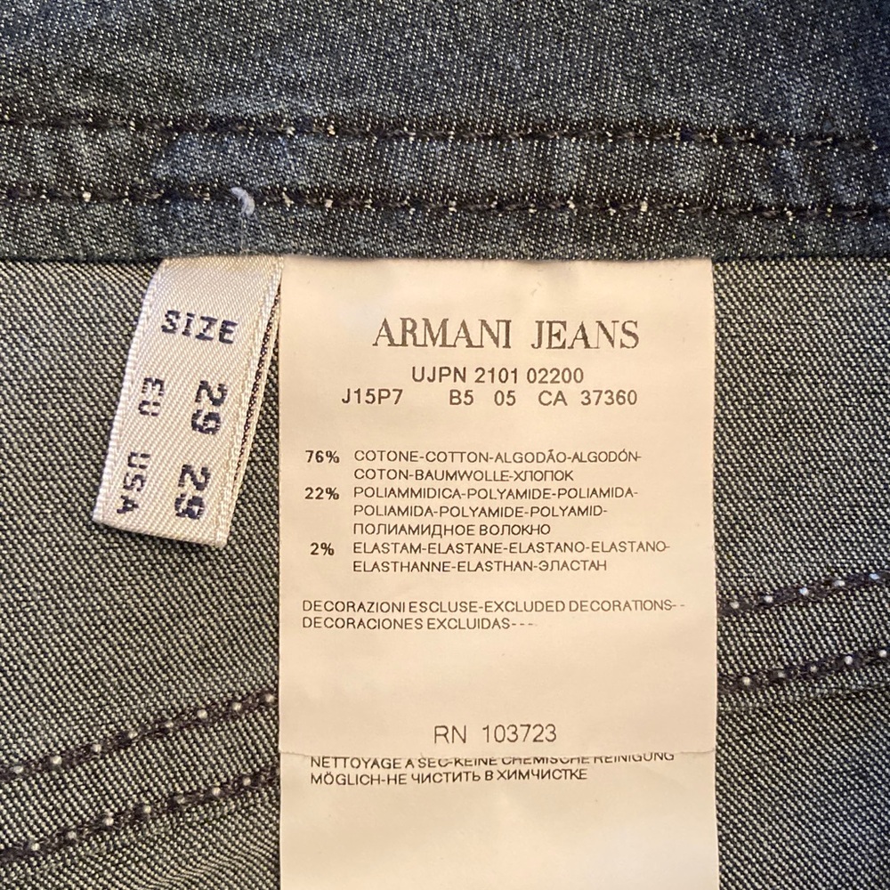 Armani Jeans Women's Dark Indigo Straight Leg Denim - Picture 7 of 10
